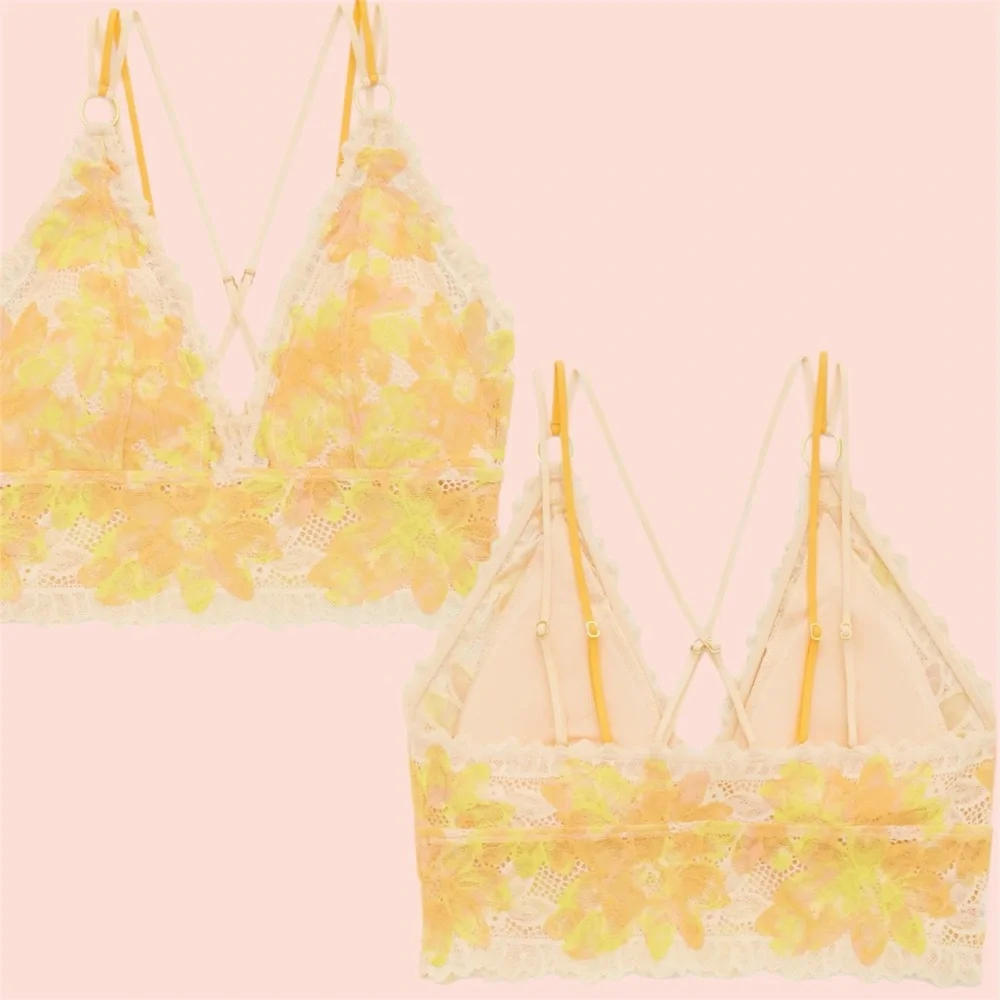 Aerie Sunkissed Lace Padded Plunge Bralette - Picture 2 of 7